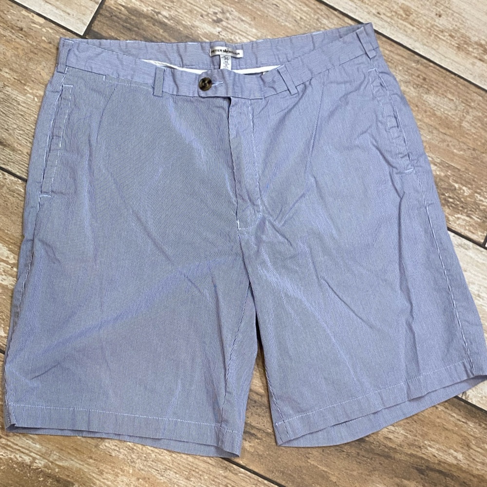 Peter Millar Shorts Mens 36 Striped Performance Stretch Golf Chinos